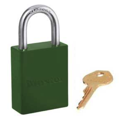 MASTERLOCK S6835GRN SAFETY PADLOCK KEY RETAINING GREEN