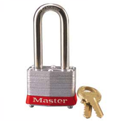MASTERLOCK RED LAMINATED STEEL SAFETY PADLOCK 3LHRED