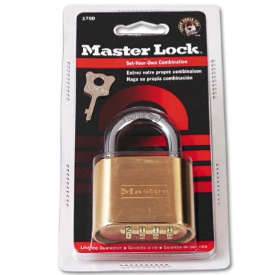 MASTERLOCK 175D SET YOUR OWN COMBINATION BRASS PADLOCK