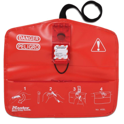 MASTERLOCK 468L Seal Tight Handle Off Ball Valve Lockout RED