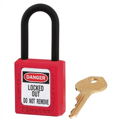 MASTERLOCK DIELECTRIC THERMOPLASTIC PADLOCK 406RED