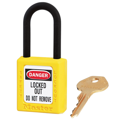 MASTERLOCK DIELECTRIC THERMOPLASTIC PADLOCK 406YLW