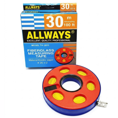 ALLWAYS 30M/100FT FIBERGLASS MEASURING TAPE