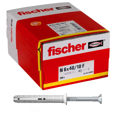 FISCHER HAMMERFIX 6MM X 40MM 200PC/BOX