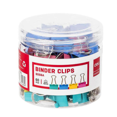 DELI COLORFUL BINDER CLIPS 15MM 8554S 48PC/BOX