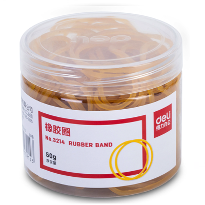 DELI D3214 RUBBER BAND YELLOW 70MM 50g TUB