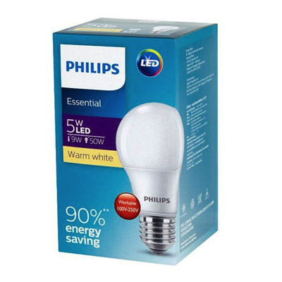 PHILIPS Essential LED BULB 5W E27 230V 1CT/12 APR