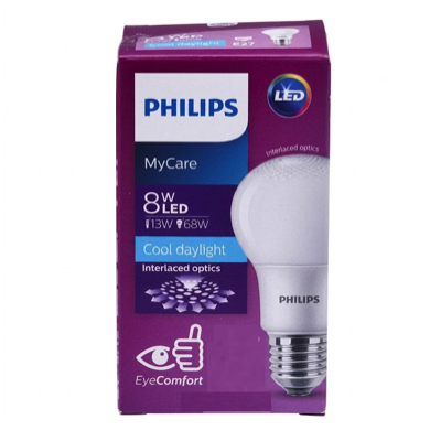 PHILIPS LED BULB 8W E27 230V 1PF/12 9 APR