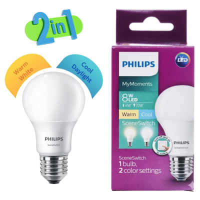 PHILIPS LED SCENESWITCH A60 8W-70W E27