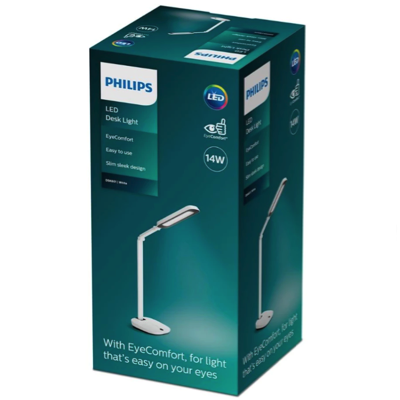 PHILIPS ROBOTPLUS LED DESK LIGHT 4000K DIMMABLE DSK601 WHITE