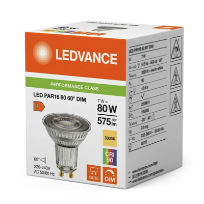 LEDVANCE 7W GU10 LED PAR DIMMABLE 36 DEGREES ANGLE