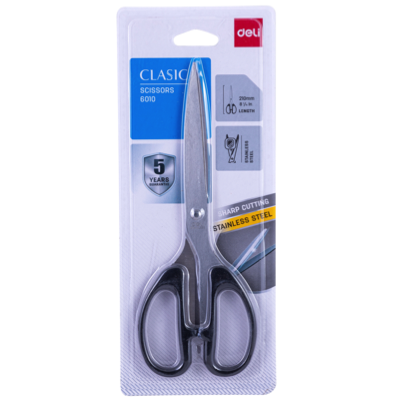 DELI 6010 STAINLESS STEEL SCISSORS 210MM (8-1/4")