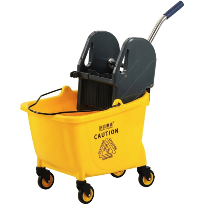 HardwareCity BY SERIES 32L Commercial Cleaning Mop Bucket Wringer Trolley AF08081