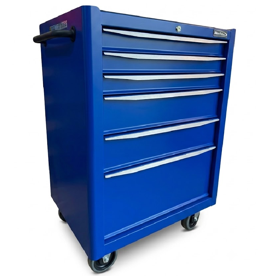 BluePoint KRB13006KPRB 6 Drawers Roller Cabinet BLUE MATT