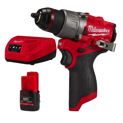 MILWAUKEE FUEL 1 X 12V 2.5AH LI-ION Percussion Drill Driver M12 FPD2-HB2.5C