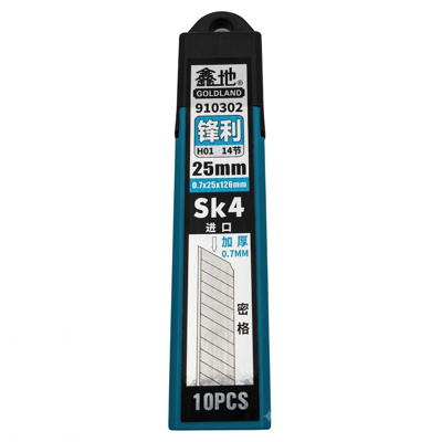 GOLDLAND 25MM UTILITY BLADE REFILL SK4 GRADE 91032 10PC/PACK