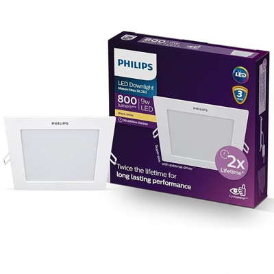 PHILIPS DL262 SQUARE 5"/125MM LED 9W DOWNLIGHT DAYLIGHT 6500K