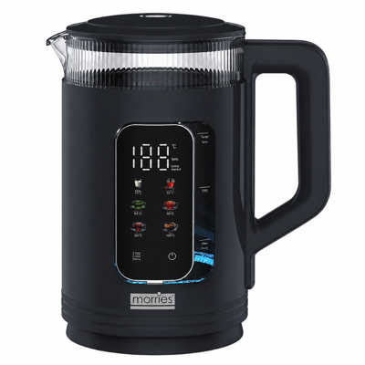 Morries 1.5L Digital Double Layer Borosilicate Glass Kettle MS7070DDLK