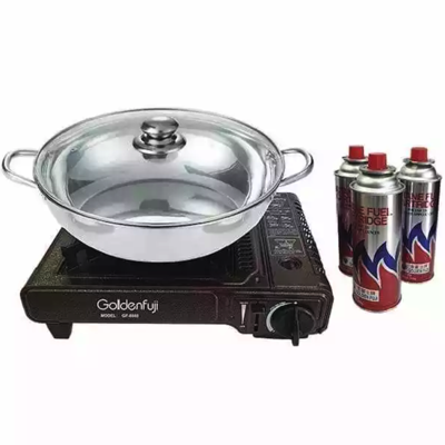 GOLDEN FUJI GF-8888 Portable Single Gas Cartridge Burner BROWN