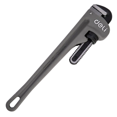 DELI PIPE WRENCH 18"/450MM ALUMINUM ALLOY & MOLYBDENUM STEEL EDL105018