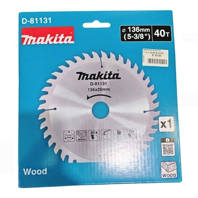 Makita D-81131 WOOD CUTTING BLADE 136MM (5-3/8") X 20MM 40T