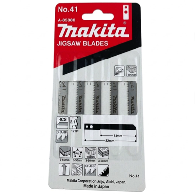 Makita A-85880 JIGSAW BLADE 5PC/PACK 12TPI FOR WOOD, PLASTER BOARD & PLASTICS