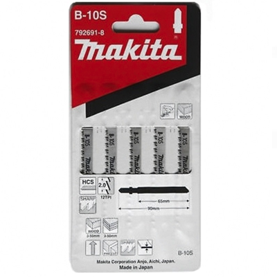 Makita B-10S JIGSAW BLADE 5PC/PACK 12TPI FOR WOOD