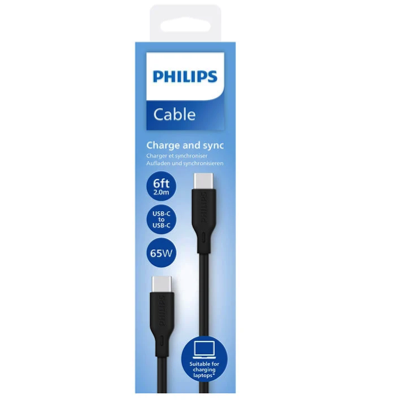 PHILIPS 65W USB-C TO USB-C Cable 6FT/1.8M