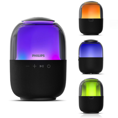 PHILIPS TAS2108BK/00 Wireless Bluetooth Speaker COLORFUL LIGHTS