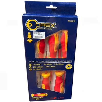 Orex 6PC VDE SCREWDRIVERS SET 1000V 90-38013