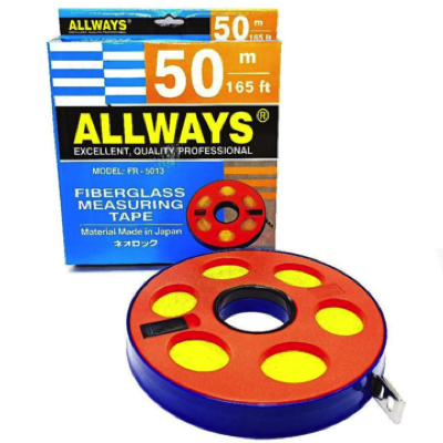 ALLWAYS 50M/165FT FIBERGLASS MEASURING TAPE