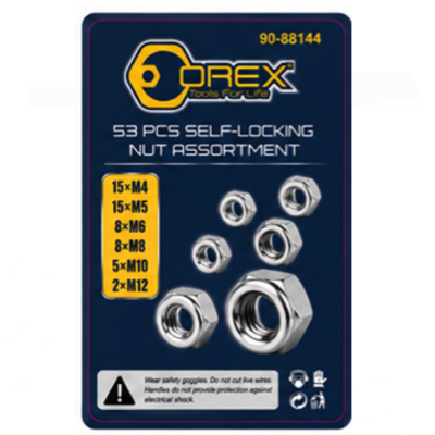 Orex 53PC SELF-LOCKING NUT ASSORTMENT 90-88144