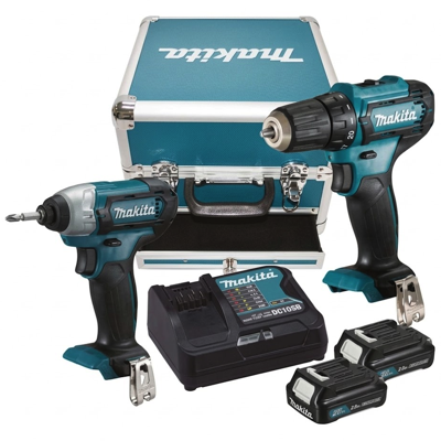Makita CLX224SAX1, 2 X 12V 2.0AH LI-ION Drill Driver PLUS Impact Drill COMBO KIT