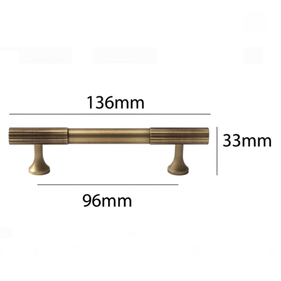 VINOGA Antique Knurled Brass Cabinet Handles V108A
