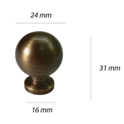 VINOGA Solid Brass Cabinet Knob V002A-M