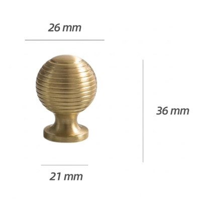 VINOGA Solid Brass Cabinet Knob V028L