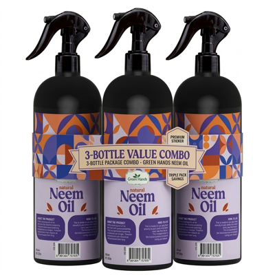 Green Hands Neem Oil 500ML X 3 PACKAGE COMBO DEAL