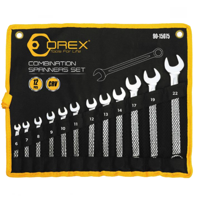 Orex 12PC COMBINATION WRENCH SET (6MM-22MM) 90-15075