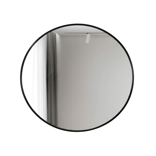 HardwareCity 500MM DIAMETER BLACK ROUND ALUMINIUM FRAME MIRROR 5050