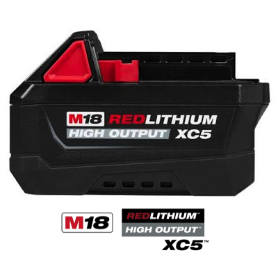 MILWAUKEE M18HB5 18V 5.0AH REDLITHIUM HIGH OUTPUT XC5 BATTERY (50% MORE POWER)