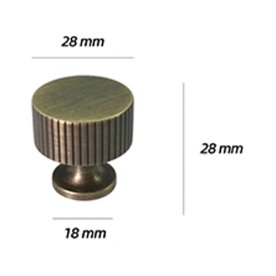 VINOGA Antique Solid Brass Cabinet Knob V005A