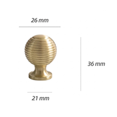 VINOGA Solid Brass Cabinet Knob V028L