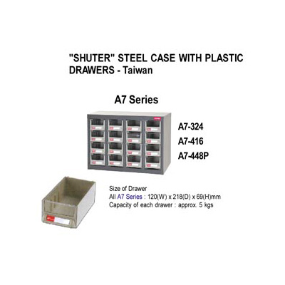 SHUTER A7324 Steel Case W/ Plastic Drawers (24 Drawers)