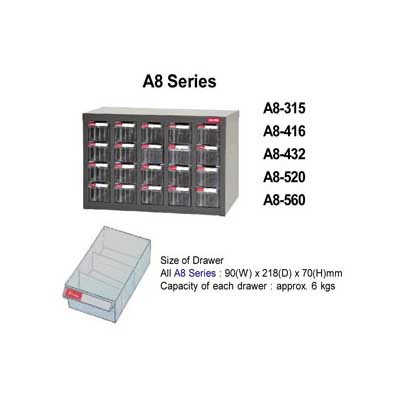 SHUTER Steel Case w/ Plastic Drawers (A8-20 Drawers)