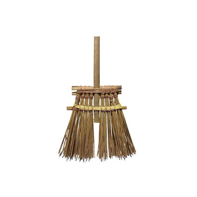 Bamboo Hard Broom With Handle