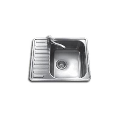 Rubine 1D Bowl 1 Drainer Stainless Steel Kitchen Sink