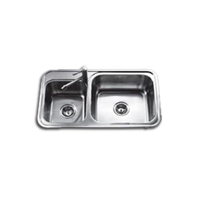 Rubine Stainless Steel Kitchen Sink Jumbo 1-3/4 Bowl Left