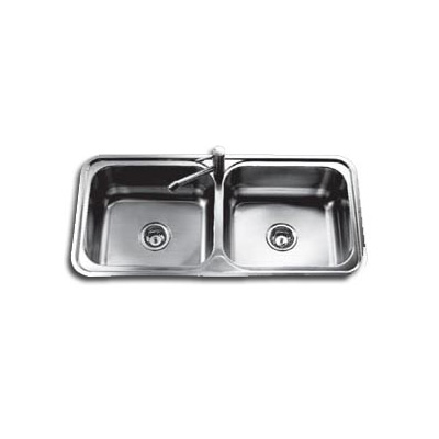Rubine JUX620 Stainless Steel Kitchen Sink Jumbo 2 Bowls