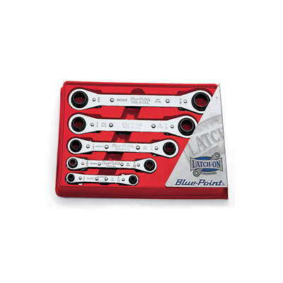 Bluepoint RBZ605, 5PC Ratcheting Box Wrench Set (Imperial, Inches)