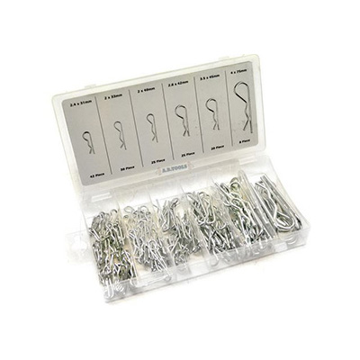 R Clips Hair Pin Hitch Lynch Cotter Assortment Kit 150pc AST07